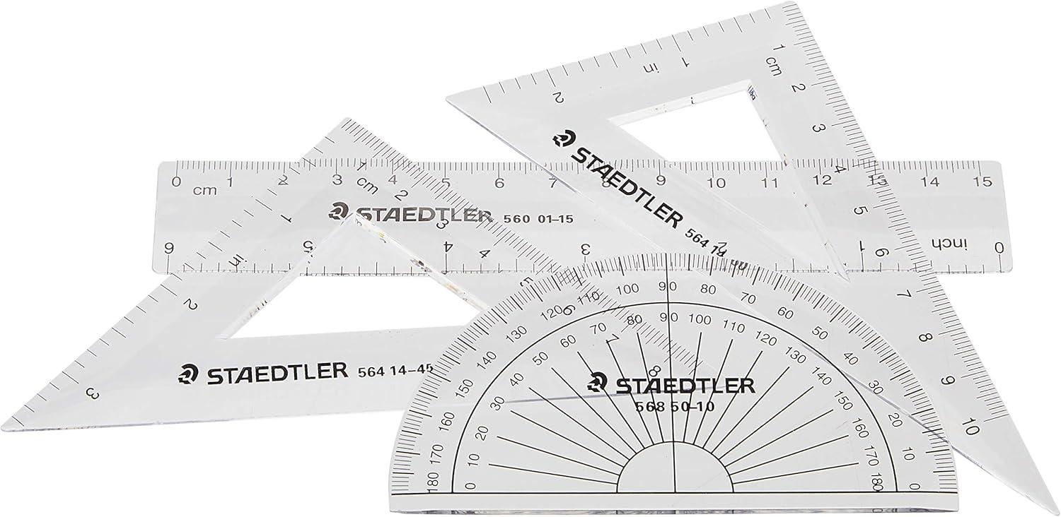 Staedeler Math Set STAEDTLER Math Set – 4 pc Geometry Kit for Students – School Supplies ...
