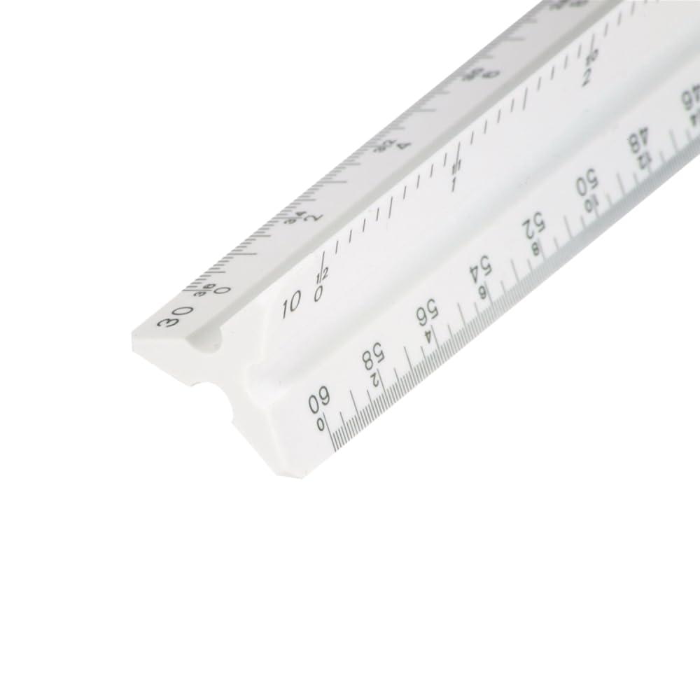 STAEDTLER 12in Engineer Scale Ruler – Triangular Engineering Ruler with ...
