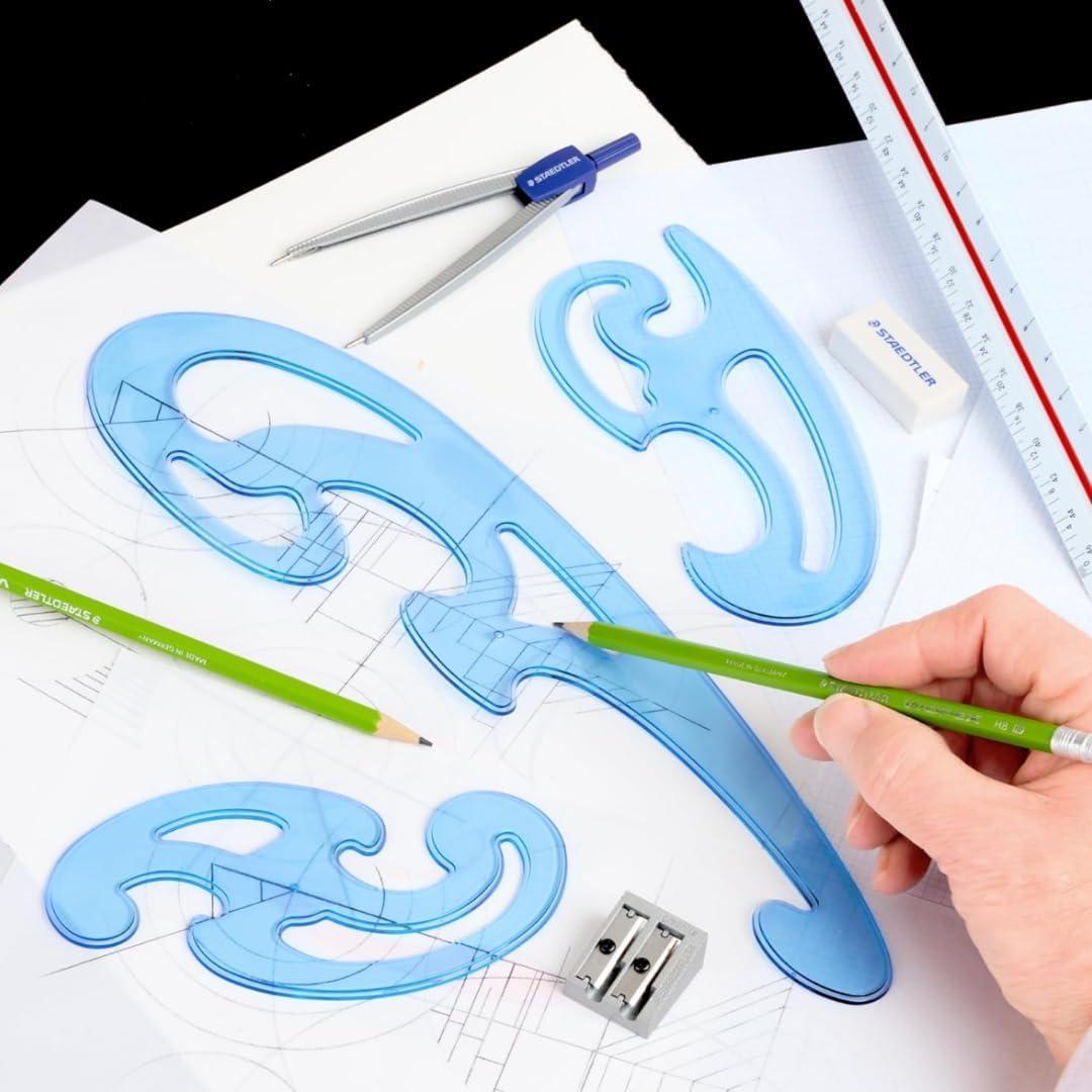 STAEDTLER Mars Professional French Curve Design Ruler Set for Pattern ...