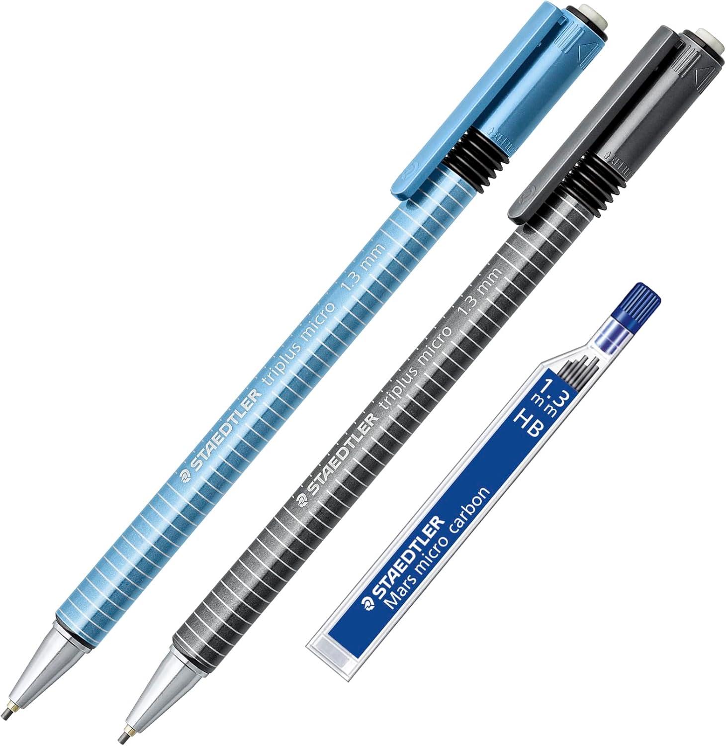 STAEDTLER Triplus Micro Mechanical Pencils, 1.3mm #2 Lead with Twist ...
