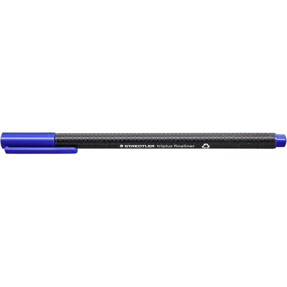 STAEDTLER Triplus Fineliner 334-3 Tips – Blue (Pack of 10)(Blue ...