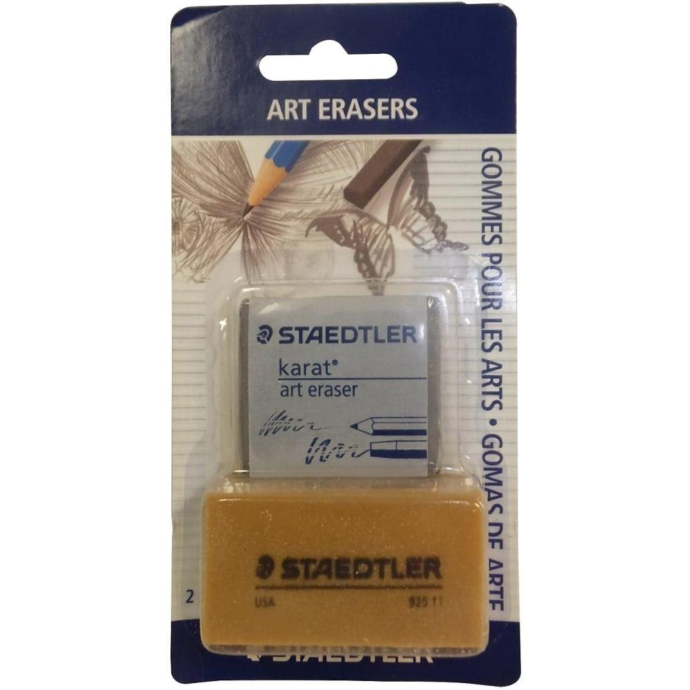 Staedtler Moldable Kneaded Eraser Plus Art Gum Block Eraser Art Combo ...